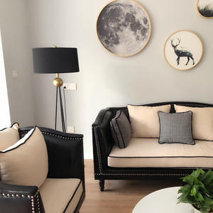 Nouveau design Triangle lampadaire E27 fer métal noir moderne trépied lampadaires pour salon - Product Image 2