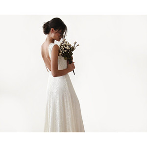 Abito in pizzo senza maniche e senza schienale con strascico # 1180 - Product Image 6