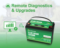 Batterie de démarrage pour bateau de pêche 12V 105Ah, haute performance CCA, protection intelligente, charge rapide et indice IP67, batteries au lithium marines
