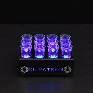 Rodnn LED Acrylique Shot Glass Plateau de service Porte-verre pour 12 coups - Product Image 1