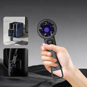 Ventilador de Mano Portátil Recargable USB de 199 Velocidades, Mini Ventilador de Plástico con Gancho Tipo-C para Coche, Exteriores, Hogar y Hotel - Product Image 1