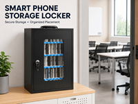 Casier à téléphones portables moderne en acier pour étudiants et personnel, avec serrure à clé durable, pour hôtel, bureau, salle de classe