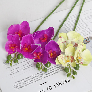 ดอกกล้วยไม้ฟาแลนนอปซิส 3 มิติ ยี่ห้อ Lichao ทำจากยางนิ่ม สำหรับตกแต่งงานแต่งงาน ตกแต่งบ้าน และเป็นพร็อพถ่ายภาพ - Product Image 2
