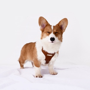 高品質ブランド調節可能な本革ペット猫子犬ハーネス高品質プルなし犬用ハーネスパッド付き小型犬用 - Product Image 5