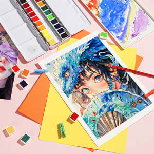 Ensemble de peinture à l'aquarelle Rubens Artist-Grade Orchid Series, 24 couleurs, couleurs unies, pour les enfants à l'école, <span class=keywords><strong>jouet</strong></span> de dessin sur papier - Product Image 5