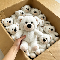 Vente en gros usine : Ours en peluche blanc de 8 pouces, rembourrage en coton PP doux, personnalisable OEM ODM, cadeau d'anniversaire, fournisseur pour commandes en gros
