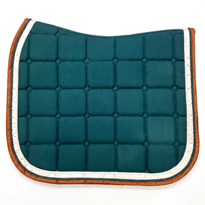 EQUIPRO - Sudadero Australiano Acolchado de Algodón con Diseño de Diamantes Teal y Patrón del Suroeste, con Ribete Marrón y Forro de Satén - Product Image 1