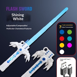 Espada Láser Genial para Niños, Palo de Plástico Telescópico Luminoso, Juguete con Luz, <span class=keywords><strong>Sable</strong></span> Transformable para Niños, Regalo para Fiestas - Product Image 2