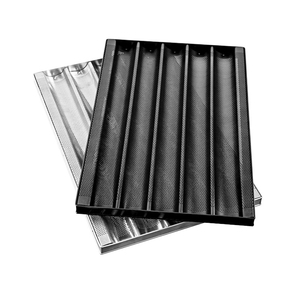 <span class=keywords><strong>4</strong></span> ngăn Baguette Khay 5 hàng Baguette khay không dính Baguette nhôm không dính khay nướng bánh mì Pháp nướng bánh mì chảo - Product Image 1