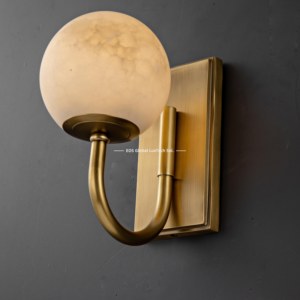 Lustre globe classique <span class=keywords><strong>en</strong></span> <span class=keywords><strong>albâtre</strong></span>, style rétro, 6 et 8 lumières, bras <span class=keywords><strong>en</strong></span> laiton, suspension de luxe, sphère <span class=keywords><strong>en</strong></span> marbre naturel, lampe suspendue pour salon - Product Image 5