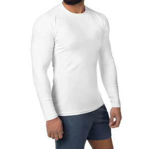 Custom Made Silk Screen Printed Rash Guard Long Sleeve High Quality Eco-Friendly Men's Rash Guards <b>for</b> Men Adults Fitness - Product Image 4
