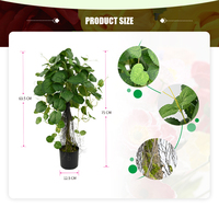 Arbre artificiel suspendu de 75 cm en menthe pour la décoration intérieure, plante verte avec pot, panier suspendu, décoration de jardin et de bureau