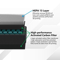 Filtre à air amélioré HEPA 13 à charbon actif pour imprimante 3D Bambu Lab P2S