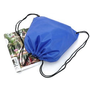 Sac à dos à cordon de serrage en polyester 210D personnalisé avec logo promotionnel, sacs de rangement pour épicerie, sacs à cordon de serrage pour sac de sport avec PU - Product Image 2