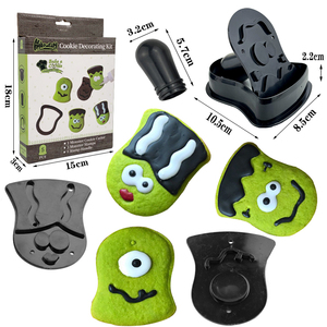 Jeu de timbres en plastique pour <span class=keywords><strong>emporte</strong></span>-pièces Jack-O-Lantern <span class=keywords><strong>citrouille</strong></span> d'<span class=keywords><strong>Halloween</strong></span> avec embosseur - Product Image 5