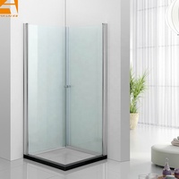Sarung Pancuran ayunan, sarung Pancuran kaca Tempered kustom paduan aluminium Modern untuk ruang basah kecil | Grosir pabrik