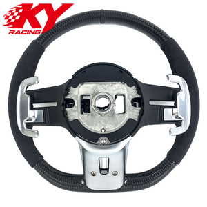 Volant en cuir et fibre de carbone personnalisé pour Mercedes Benz Classe C C300 C200 C180 C260 C43 C63 W212 W222 W464 W205 W204 - Product Image 3