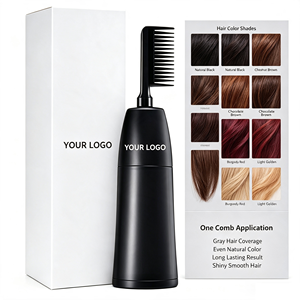 Crème colorante permanente pour cheveux à l'essence naturelle couvrante grise avec applicateur peigne – Service OEM – Qualité professionnelle - Product Image 1