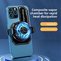 Refroidisseur de téléphone portable à semi-conducteurs avec chambre à vapeur, amplificateur latéral de refroidissement, plaque de dissipation thermique lavable à aspiration magnétique, accessoires