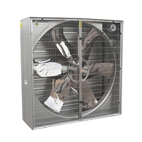 Ventilateur d'extraction axial multi-pales Longjing de 54 pouces, type boîte, double roulement à billes, moteur à fil de cuivre 100%, pales en alliage d'aluminium pour