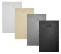 Receveur de douche rectangulaire antidérapant 1200x800 noir en SMC, base de douche walk-in, certifié CE CUPC, facile à nettoyer, personnalisable en usine.