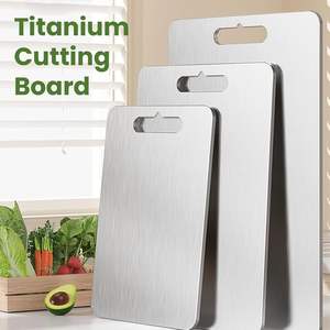 Planche à découper en acier inoxydable de qualité alimentaire pour la cuisine, planche à découper pour la viande et les légumes - Product Image 3
