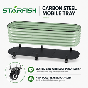 Grands bacs à plantes surélevés en métal pour l'extérieur, avec roues, conteneurs mobiles pour la plantation, kits de culture de légumes pour balcon et jardin domestique - Product Image 1