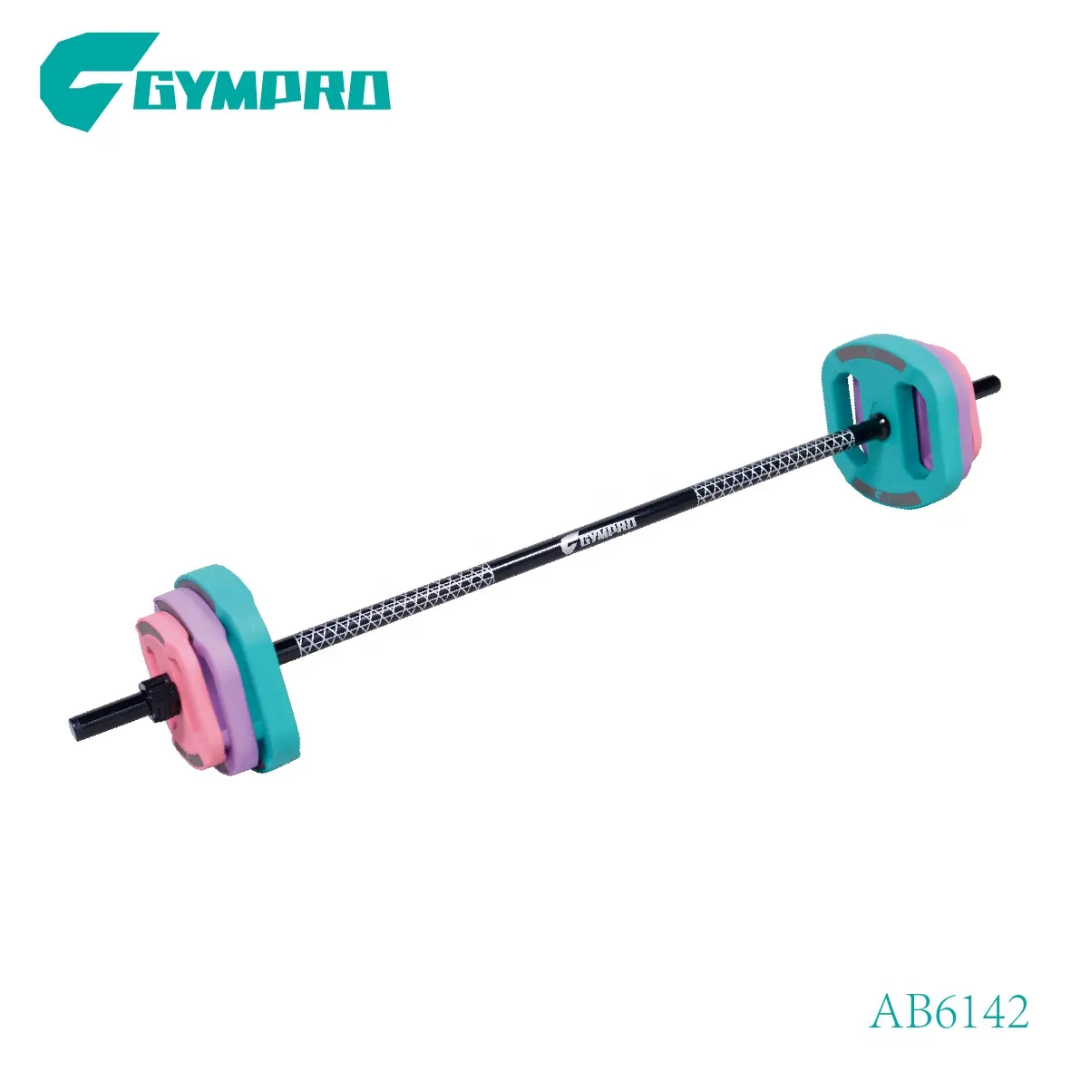 110lb zwart geschilderd barbell set