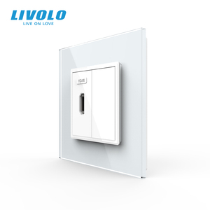 <span class=keywords><strong>Prise</strong></span> murale <span class=keywords><strong>HDMI</strong></span> haute vitesse 4K LIVOLO, norme britannique 86x86mm 22.5x45mm, transmission HD stable pour applications multimédias - Product Image 1