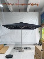 Parasol de marché à mât central en aluminium, impression de logo personnalisée, imperméable, pliable, grande taille, protection solaire pour hôtel, jardin, terrasse