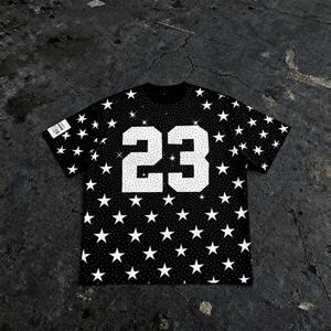 Camiseta Unisex de Algodón 100% de 260 Gsm con Hombros Caídos, Estilo Oversize Boxy, con Letras de Pedrería, de Fabricación Personalizada - ¡Gran Venta! - Product Image 3