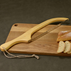 15.7 "lames dentelées en acier inoxydable trancheuse à pain tranches <span class=keywords><strong>de</strong></span> coupe maison Bagels Baguette bois naturel levain arc <span class=keywords><strong>couteau</strong></span> à pain - Product Image 6