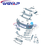 WGYAP OEM Ensemble de pare-chocs de voiture 1T0 807 221 D GRU A7W C9X Mise à niveau du pare-chocs avant pour Volkswagen TOURAN