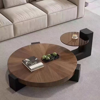 Moderner Luxus-Couchtisch, Einteiliger Designer-Beistelltisch, Runder Teetisch für Wohnzimmer, Wohnmöbel