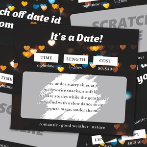 Boletos de Raspar Personalizados para Citas de Pareja, Diseño de Juegos Románticos, Impresión Digital de Alta Definición, Papel para Raspar - Product Image 1