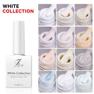 JTING Collection Populaire Blanc Laiteux 12 Couleurs Vernis à Ongles en Gel OEM Personnalisé Marque Privée Bouteilles de 15ml Design Gratuit - Product Image 1