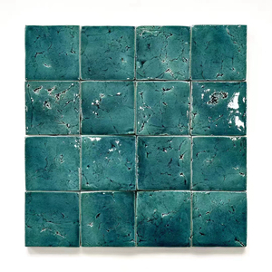 Carreaux faits à la main en zellige carreaux de cuisine dosseret de 4 pouces par 4 pouces <span class=keywords><strong>villa</strong></span> resort décor de salle de bain carreaux en terre cuite - Product Image 1
