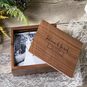 Walnut Wood Pull Out <b>Storage</b> <b>Box</b> Rectangular <b>Photo</b> Letter Collection <b>Box</b> Home Bedroom Decorative <b>Storage</b> - Product Image 3