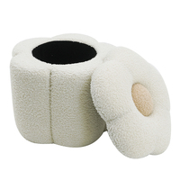 Tabouret rond en velours rembourré de luxe, peu encombrant, repose-pieds, repose-pieds, pouf pour le salon