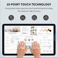Moniteur PC tactile 27 pouces, design plat et sans joint : moniteur tactile conforme à la norme IP65, coque arrière lisse, Intel I7