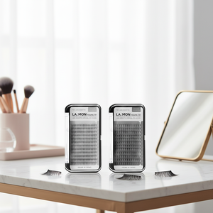 Cils LAMON Lash Monster Volume, cils en plumes fabriqués à la machine, 3D 5D, légers, bande invisible 0,07 mm, noirs - Product Image 3