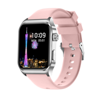 Reloj Inteligente E100 Square de 1.85 Pulgadas con ECG, Resistente al Agua IP68, Recordatorio de Sedentarismo, Monitor de Frecuencia Cardíaca y Sueño, para Android e iOS, para Hombres y Mujeres