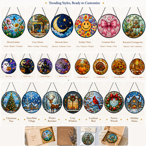 Attrape-soleil personnalisé en verre cristal Art Déco, tortue marine, cadre métallique 25 cm, scène nautique océanique, décoration suspendue pour mariage, Noël, fenêtre - Product Image 5