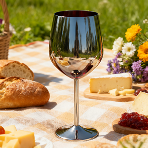 Taças de Coquetel em Ouro Rosa Personalizadas, Copos de <span class=keywords><strong>Metal</strong></span> para Champanhe, Taças de Vinho Tinto em Aço Inoxidável - Product Image 2