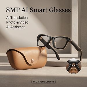 Gafas Inteligentes con IA, Cámara de 8MP, Grabación de Video en Primera Persona, Traducción en Tiempo Real, Audio, Lentes Inteligentes - Product Image 1
