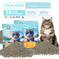 Pasir Kucing Bentonit Alami OEM, Daya Serap Air Cepat, Penggumpalan Kuat, Penghilang Bau yang Sangat Baik, Pasir Kucing Bentonit