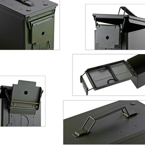 Boîte à munitions Safewell Calibre M2A1 boîte en métal 30 cal Étanche En Métal Outil Boîte de Munitions - Product Image 6