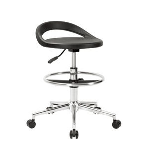 Tabouret de <span class=keywords><strong>laboratoire</strong></span> rotatif en mousse Pu de conception ergonomique ESD Safe Chaise de tabouret d'assistant dentaire médical oscillant Chaise de tabouret de bureau debout - Product Image 1