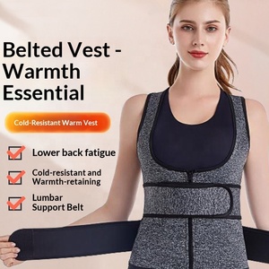 Gilet thermique gainant en Spandex <span class=keywords><strong>pour</strong></span> femme Riello avec double soutien lombaire, protection dorsale et soutien abdominal <span class=keywords><strong>pour</strong></span> la course et le cyclisme - Product Image 5