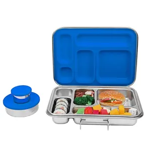 Aohea Metalen Bento Lunchbox Lekvrije Bento Roestvrijstalen Lunchbox Lekvrij Met Compartiment Roestvrijstalen Lunchbox Bento